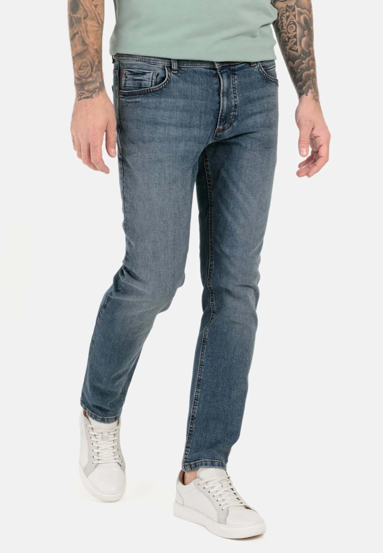 Herren Camel Active Jeans^Regular Fit 5-Pocket Jeans aus Baumwolle