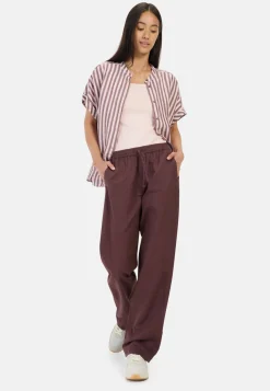 Damen Camel Active Hosen^Relaxed Fit Hose aus einem Leinenmix