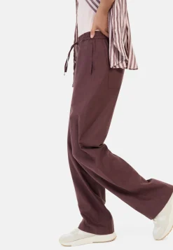 Damen Camel Active Hosen^Relaxed Fit Hose aus einem Leinenmix