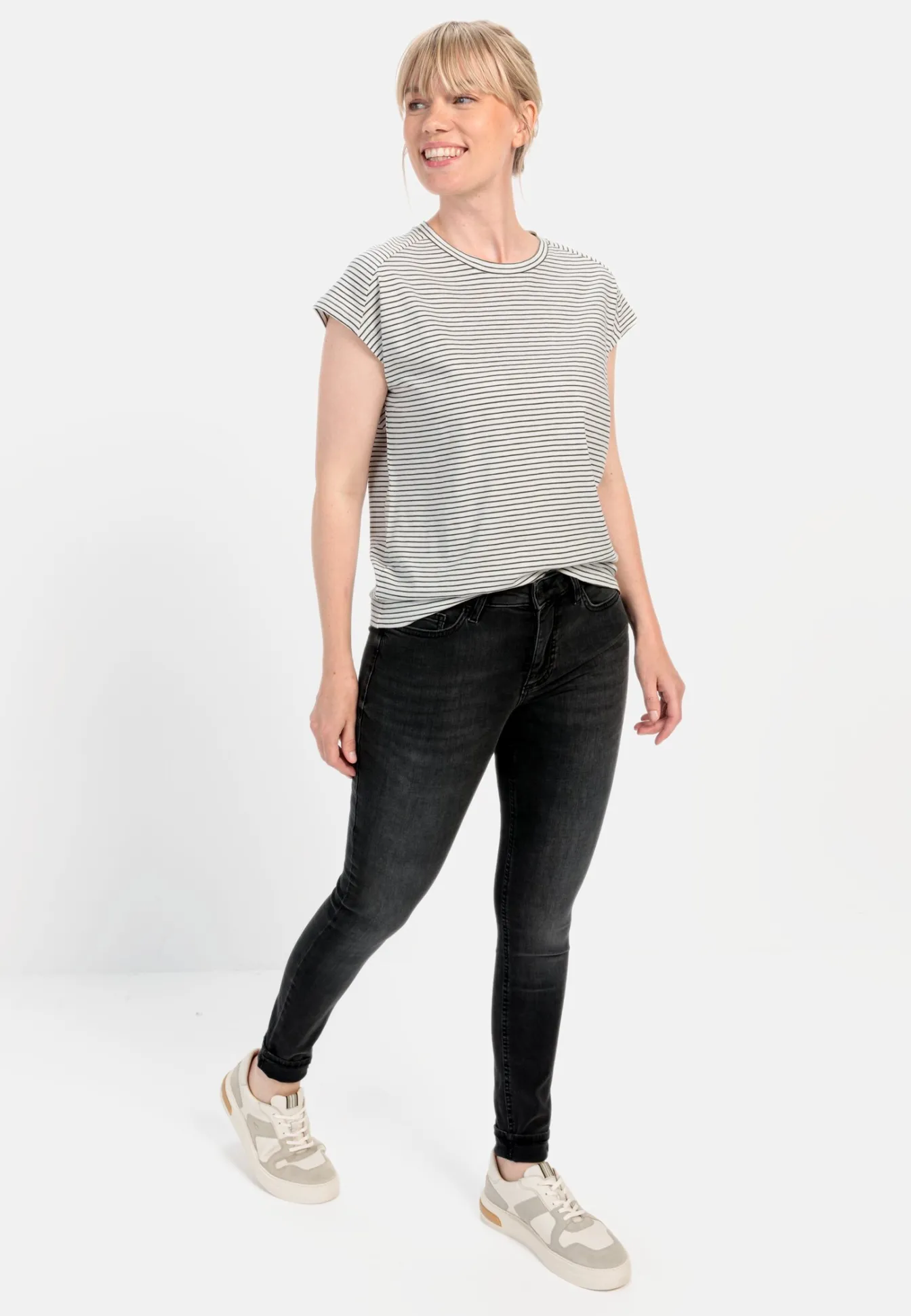 Damen Camel Active T-Shirts & Polos^Ringelshirt aus zertifiziertem Organic Cotton