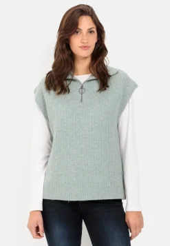 Damen Camel Active Pullover & Cardigans^Ärmelloser Troyer aus recyceltem Material