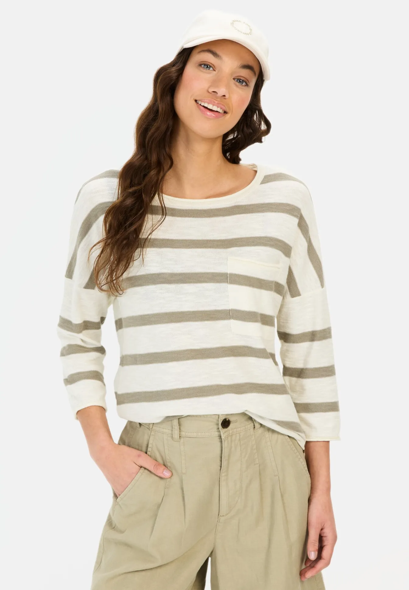 Damen Camel Active Pullover & Cardigans^Rundhals Pullover aus Baumwolle