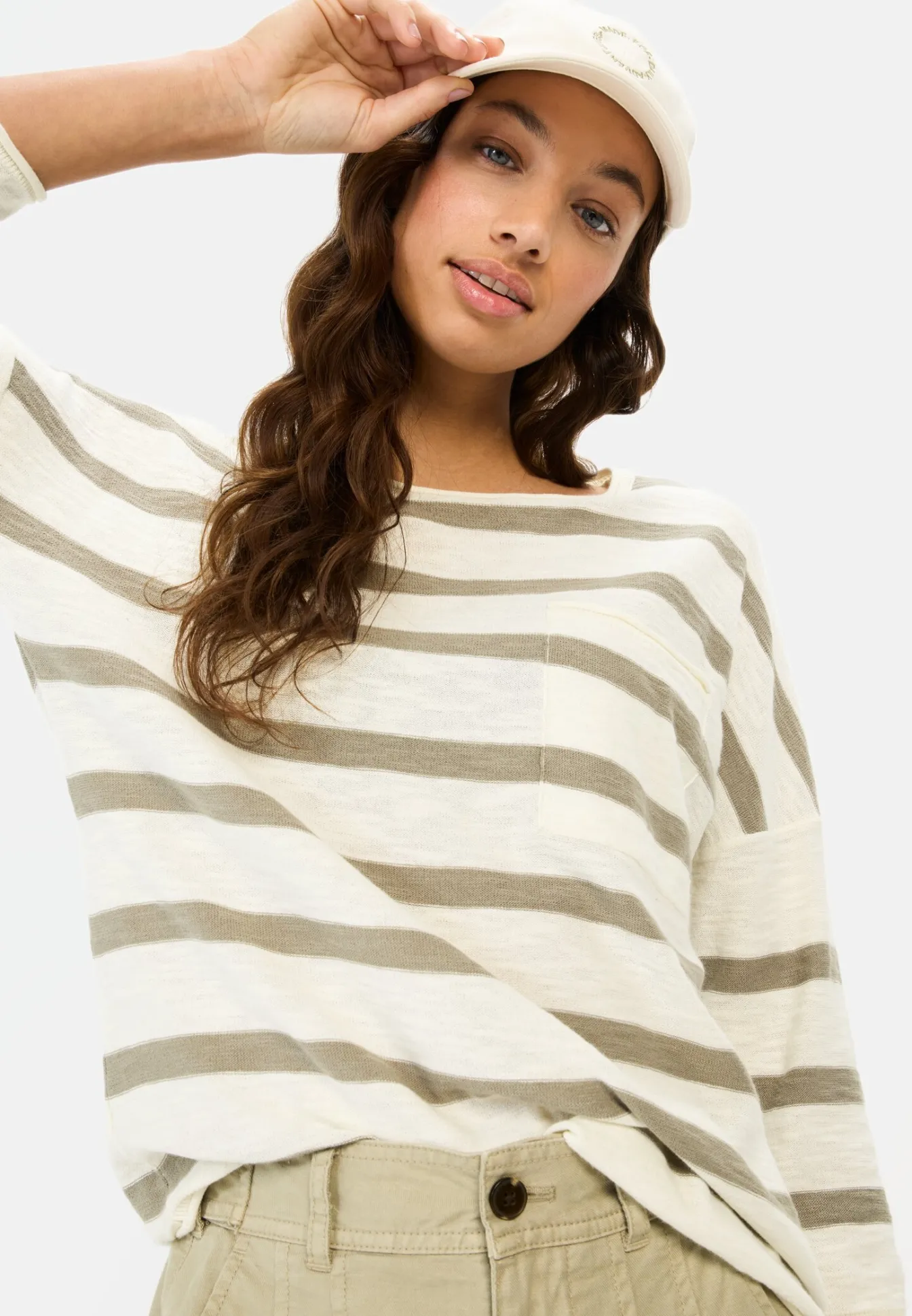 Damen Camel Active Pullover & Cardigans^Rundhals Pullover aus Baumwolle