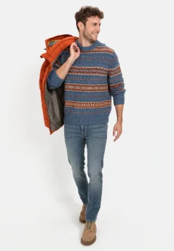 Herren Camel Active Pullover & Cardigan^Rundhals Pullover mit Kontraststreifen