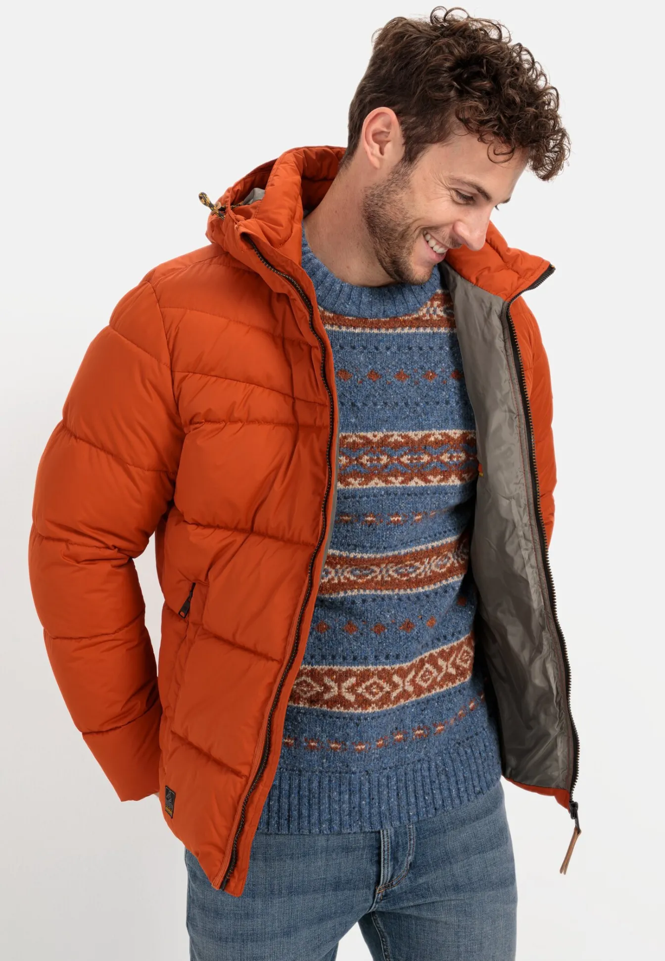 Herren Camel Active Pullover & Cardigan^Rundhals Pullover mit Kontraststreifen