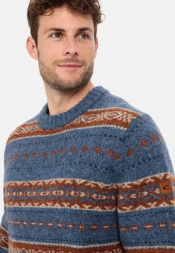 Herren Camel Active Pullover & Cardigan^Rundhals Pullover mit Kontraststreifen