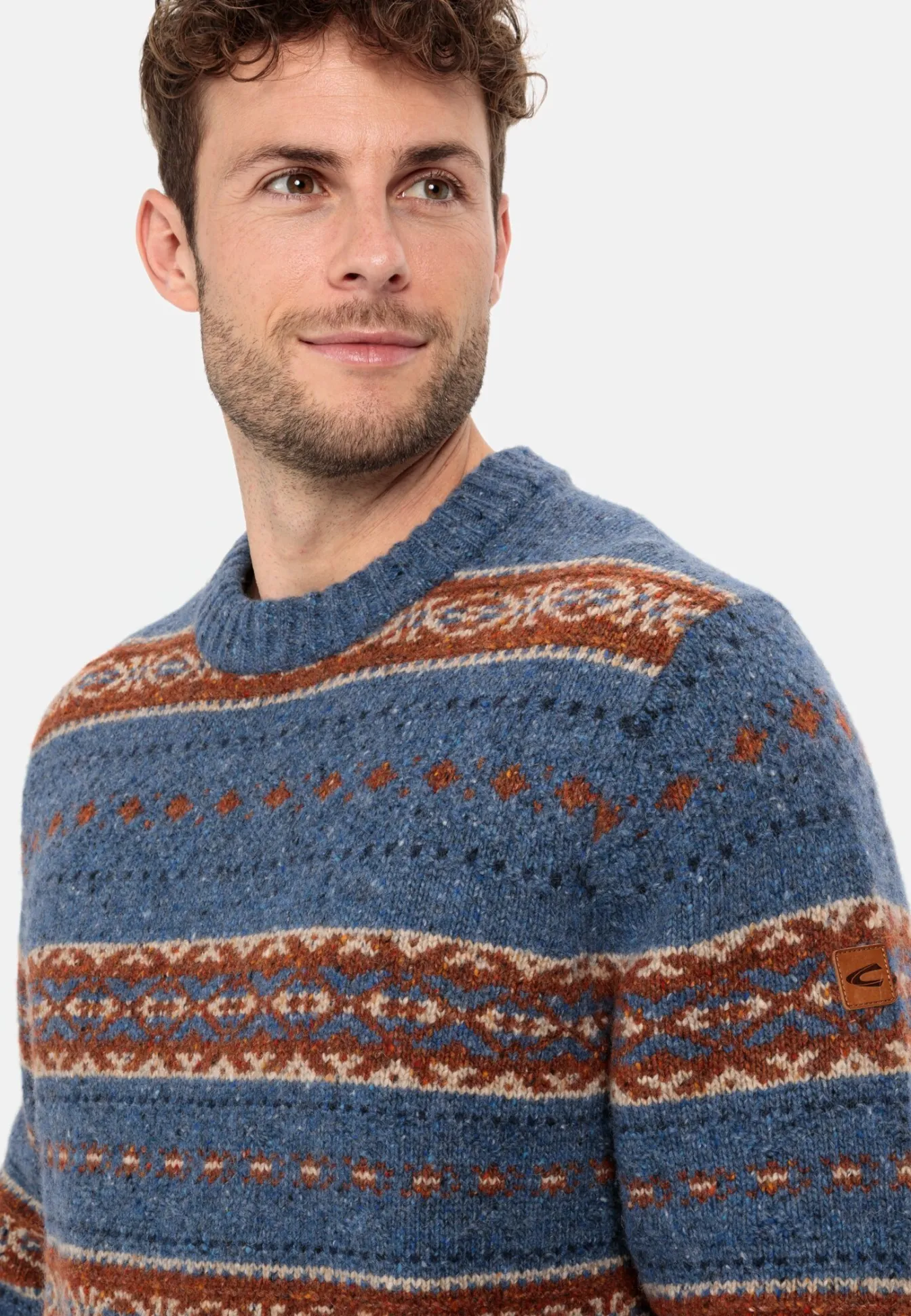Herren Camel Active Pullover & Cardigan^Rundhals Pullover mit Kontraststreifen