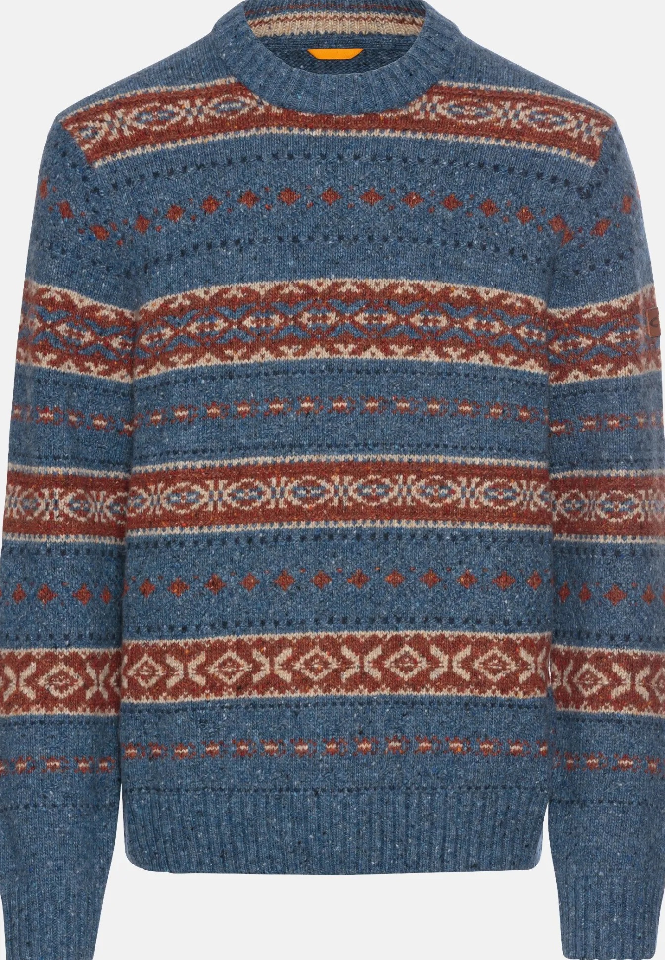Herren Camel Active Pullover & Cardigan^Rundhals Pullover mit Kontraststreifen