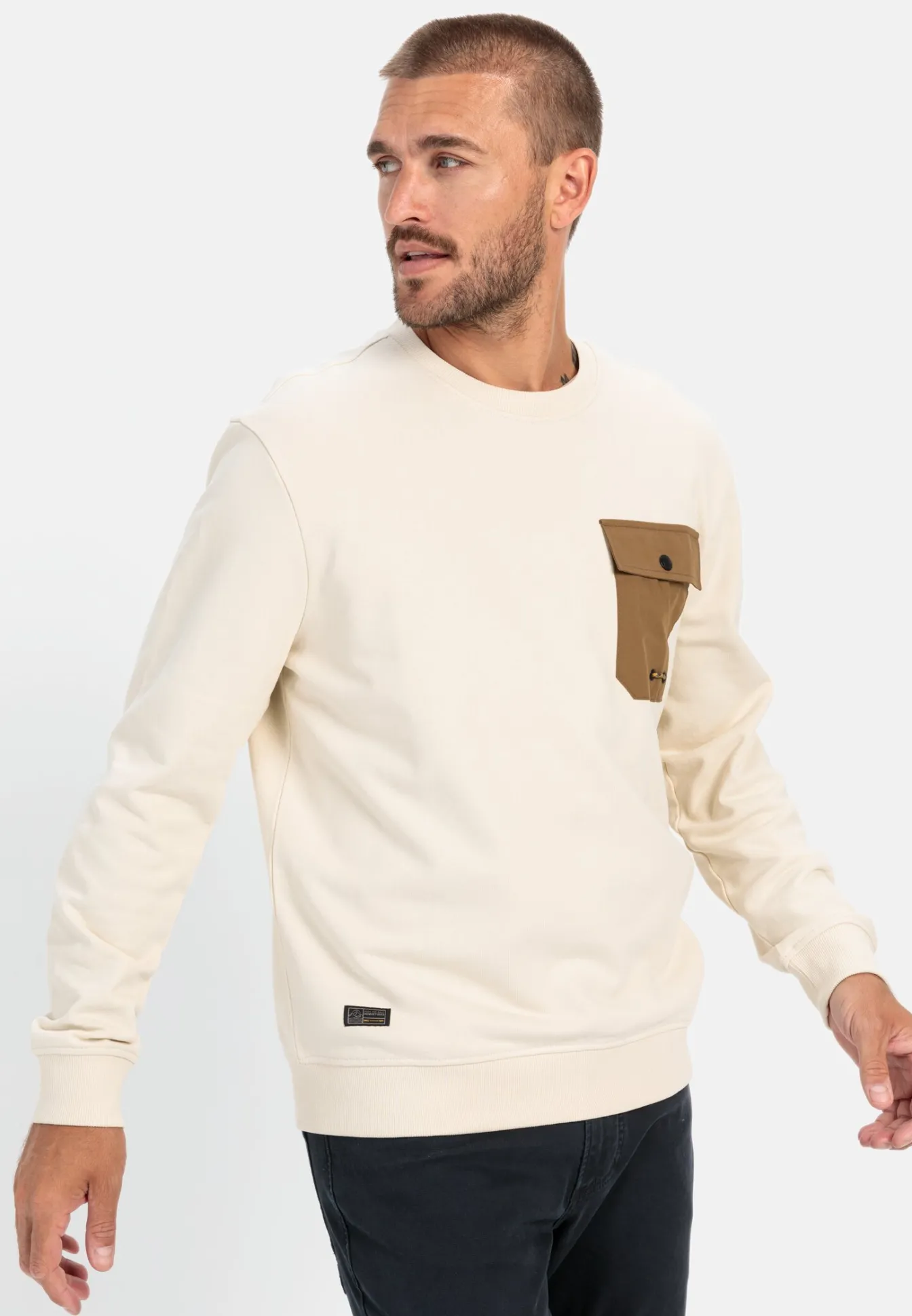 Herren Camel Active Sweatshirts & Hoodies^Rundhals Sweatshirt mit Brusttasche