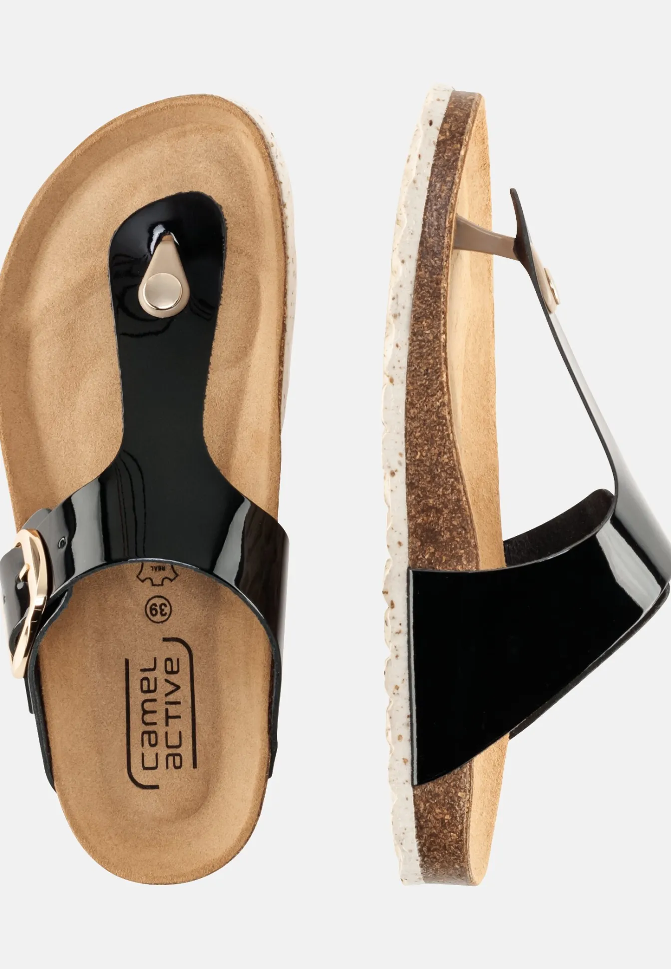 Damen Camel Active Sandalen^Sandalen aus Lackleder