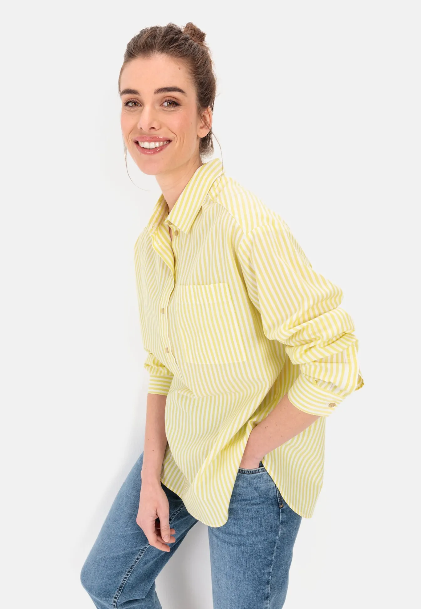 Damen Camel Active Blusen^Schlupfbluse aus reiner Baumwolle