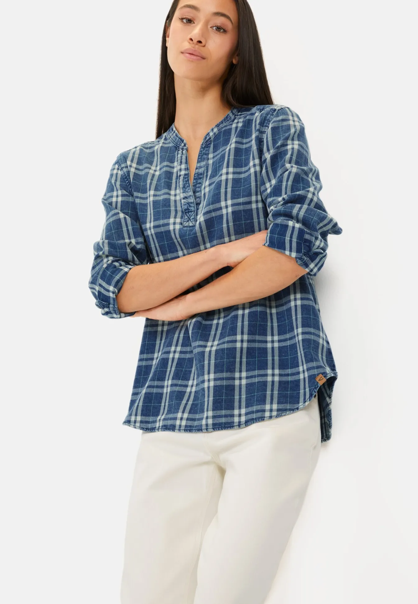 Damen Camel Active Blusen^Schlupfbluse aus reiner Baumwolle