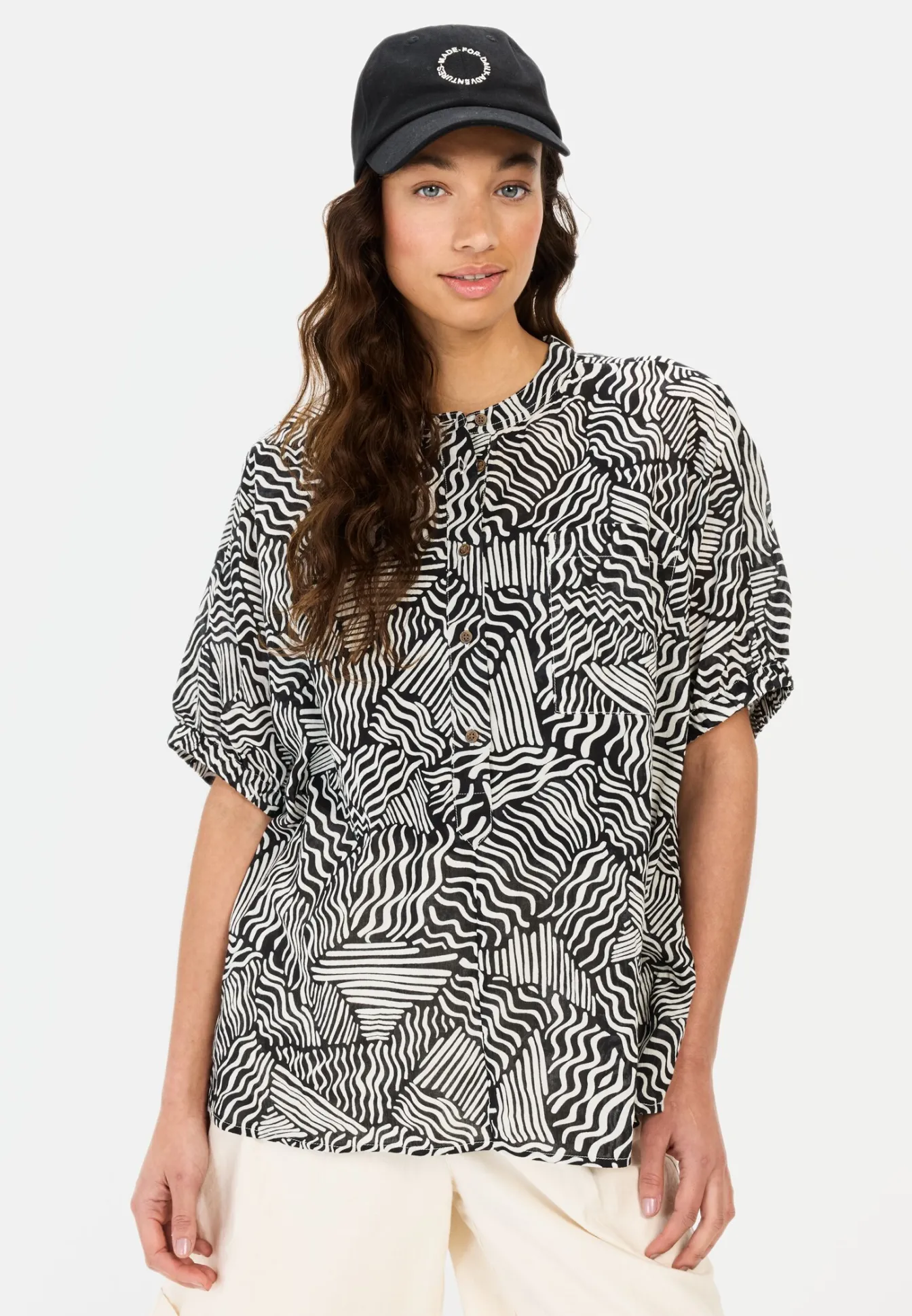 Damen Camel Active Blusen^Schlupfbluse mit Allover Print