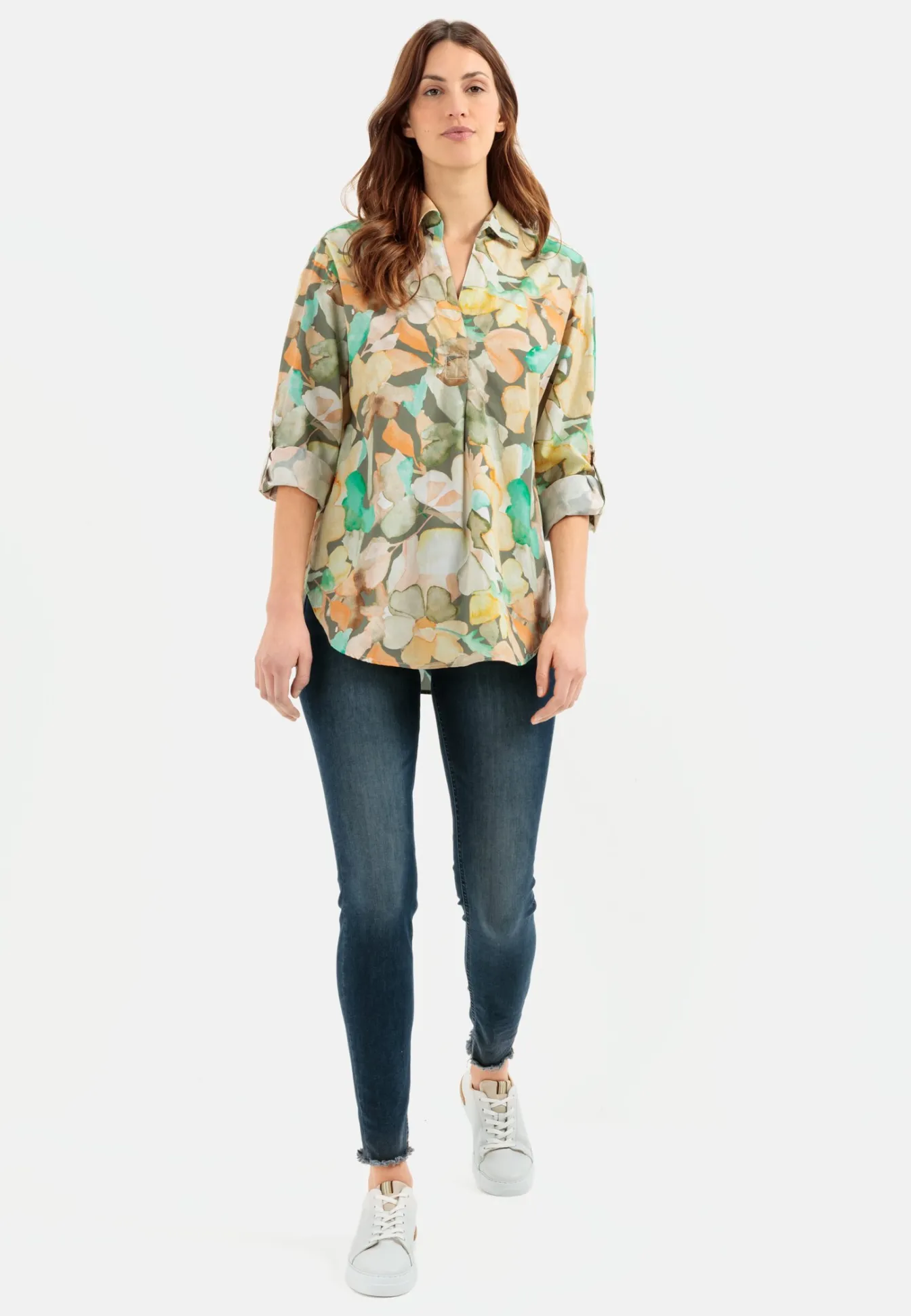 Damen Camel Active Blusen^Schlupfbluse mit Allover Print