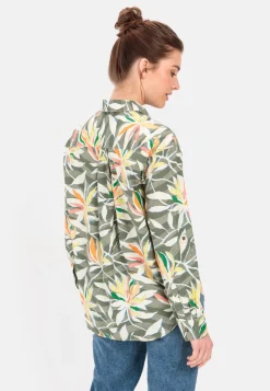 Damen Camel Active Blusen^Schlupfbluse mit Allover-Print
