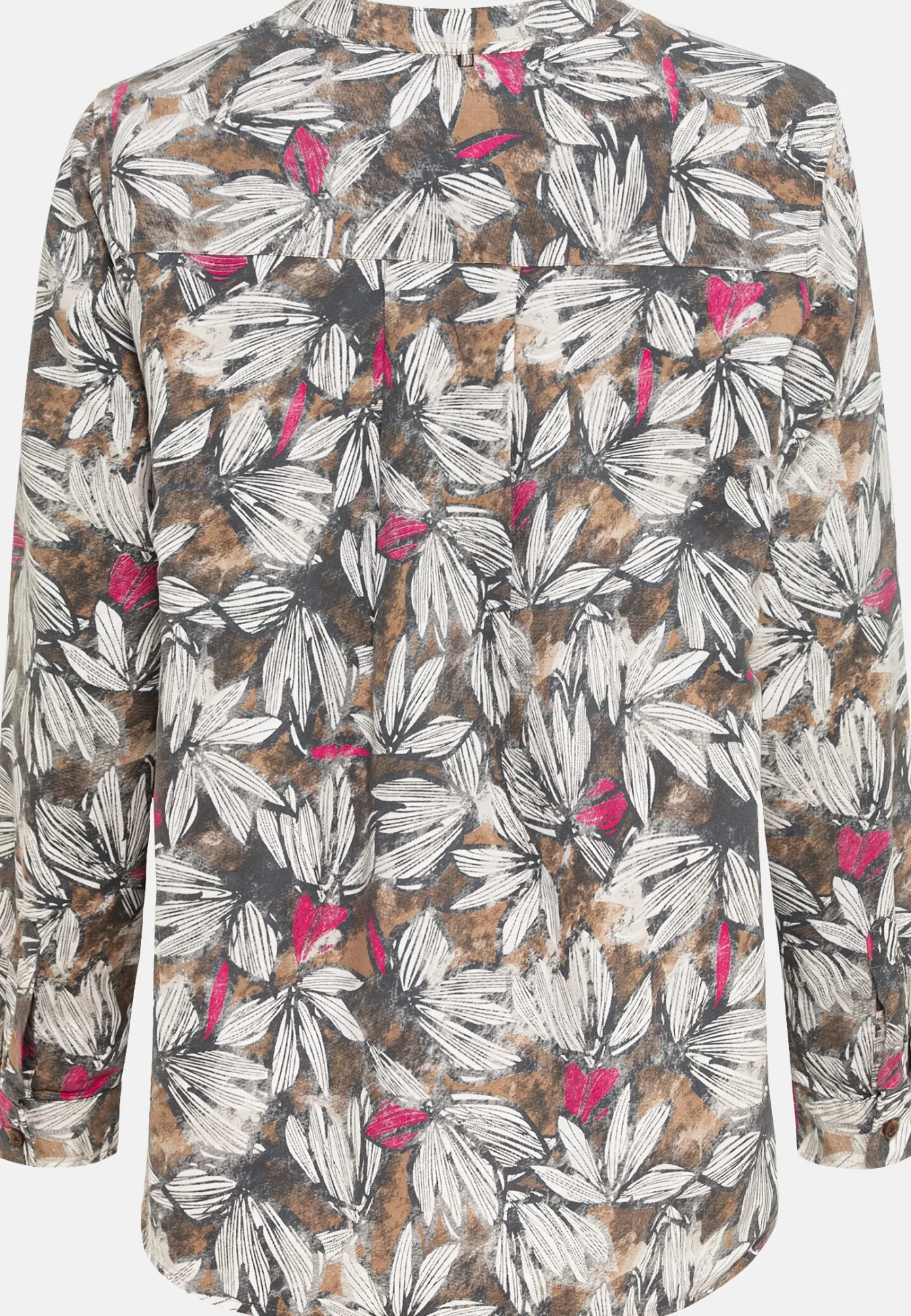 Damen Camel Active Blusen^Schlupfbluse mit floralen Allover-Print