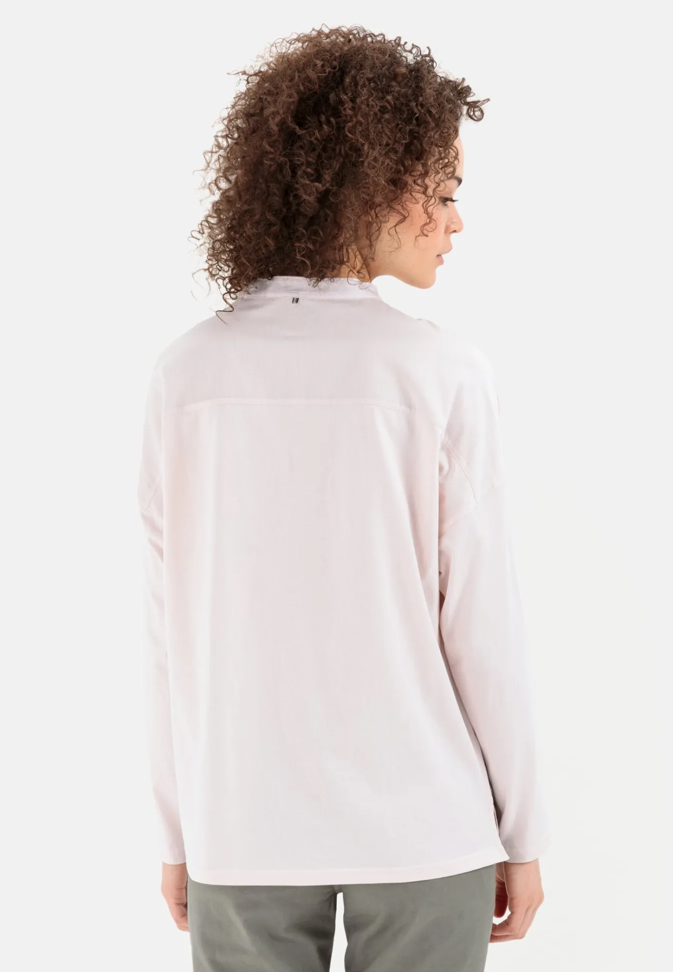 Damen Camel Active Blusen^Schlupfbluse mit Jerseyeinsatz