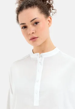 Damen Camel Active Blusen^Schlupfbluse mit Jerseyeinsatz