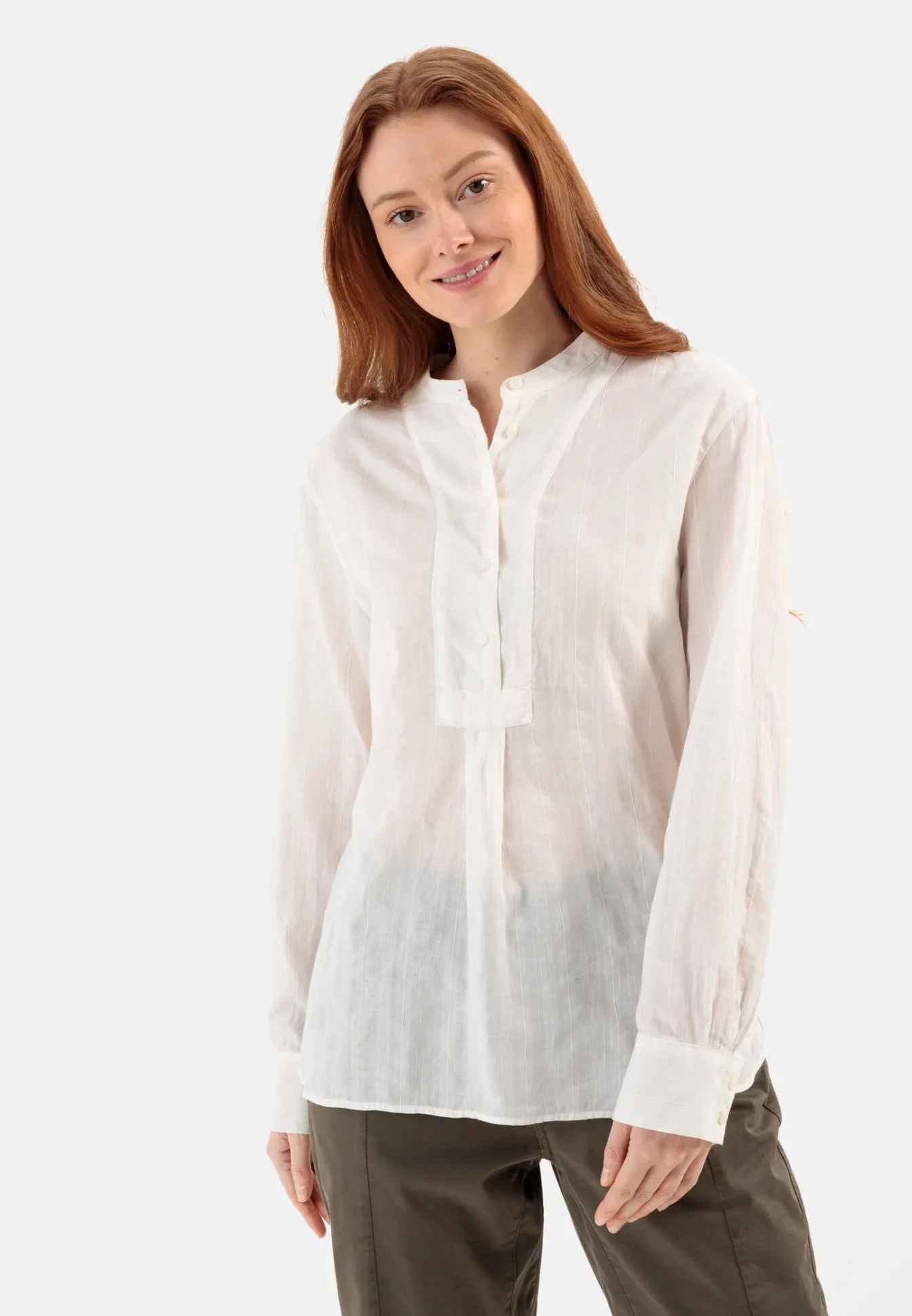 Damen Camel Active Blusen^Schlupfbluse mit Plastron