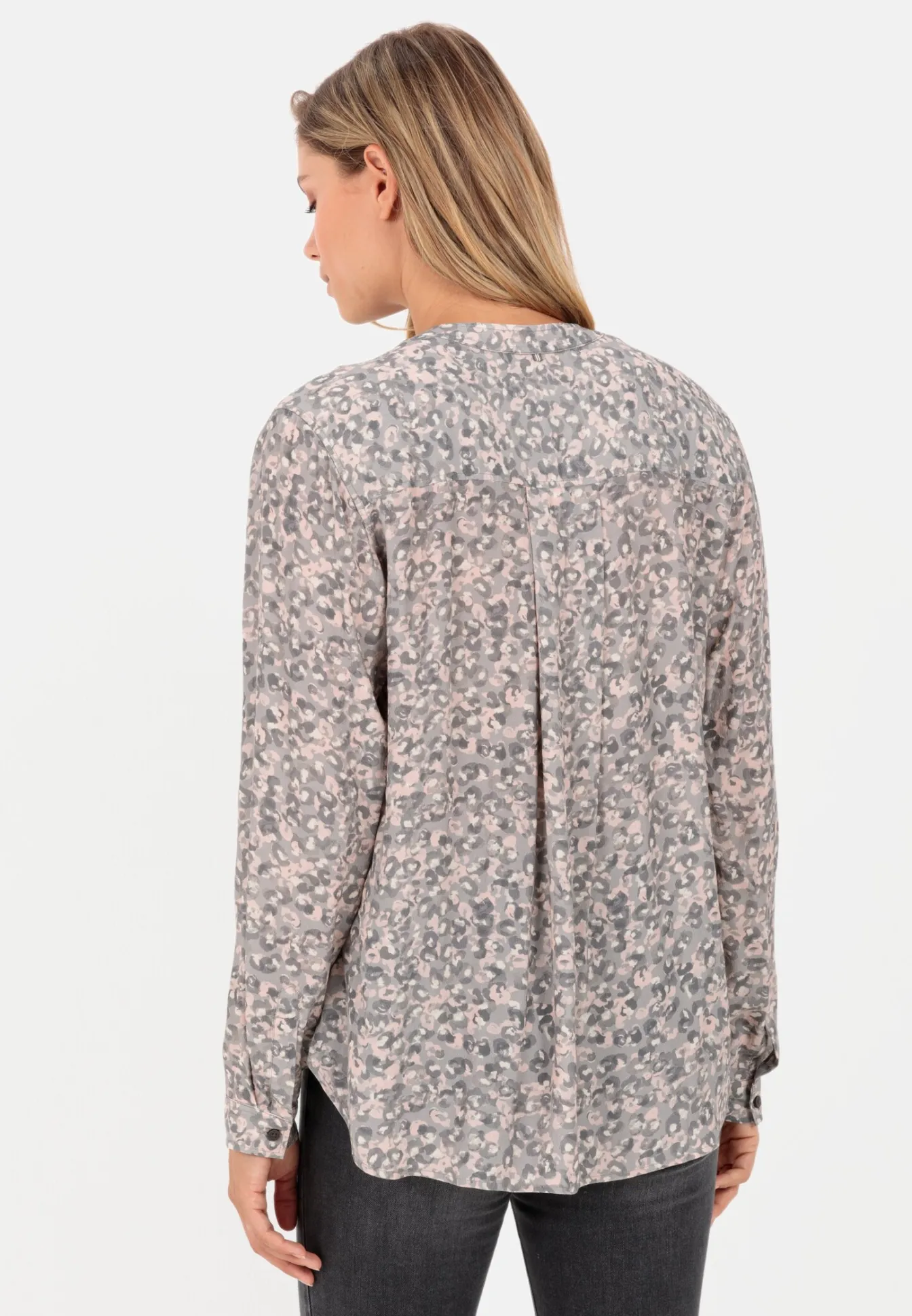 Damen Camel Active Blusen^Schlupfbluse mit Stehkragen