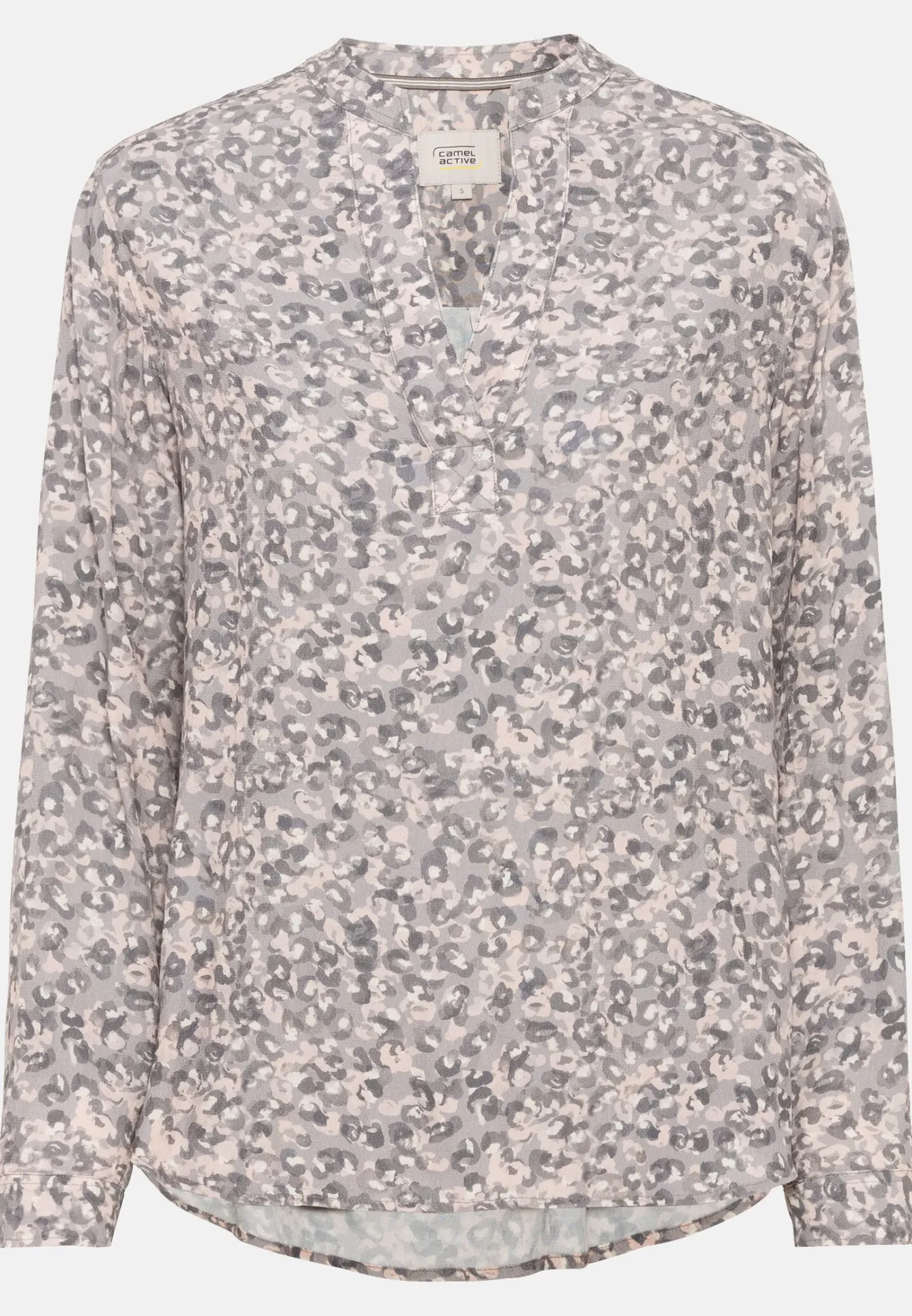 Damen Camel Active Blusen^Schlupfbluse mit Stehkragen