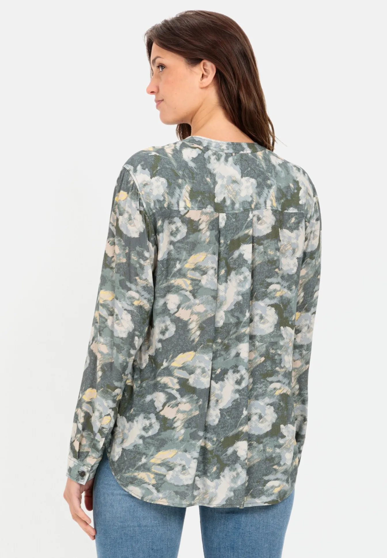 Damen Camel Active Blusen^Schlupfbluse mit Stehkragen