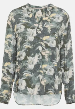 Damen Camel Active Blusen^Schlupfbluse mit Stehkragen
