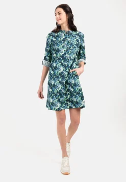 Damen Camel Active Kleider^Schlupfkleid mit langen Krempelärmeln