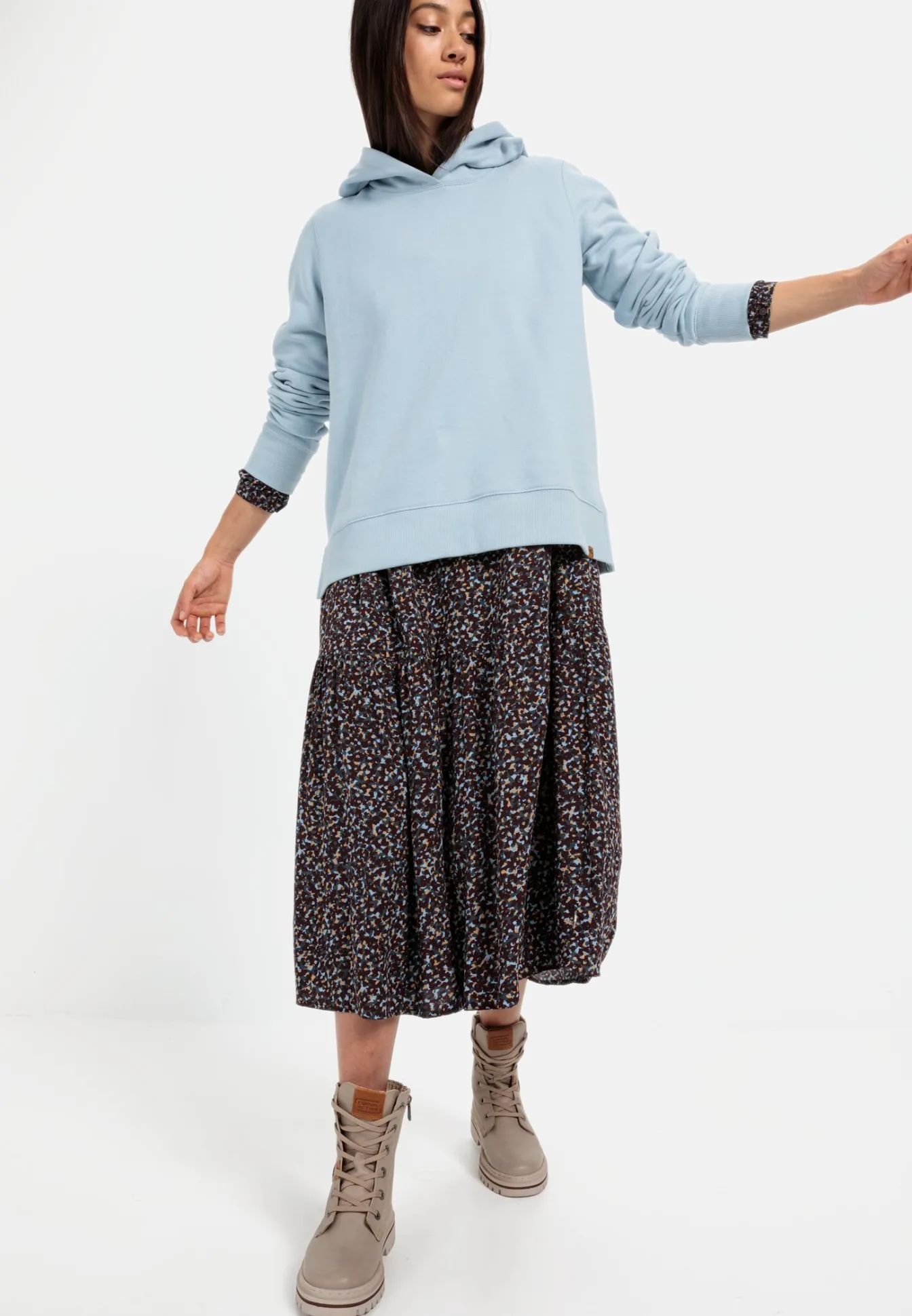 Damen Camel Active Kleider^Schlupfkleid mit langen Ärmeln
