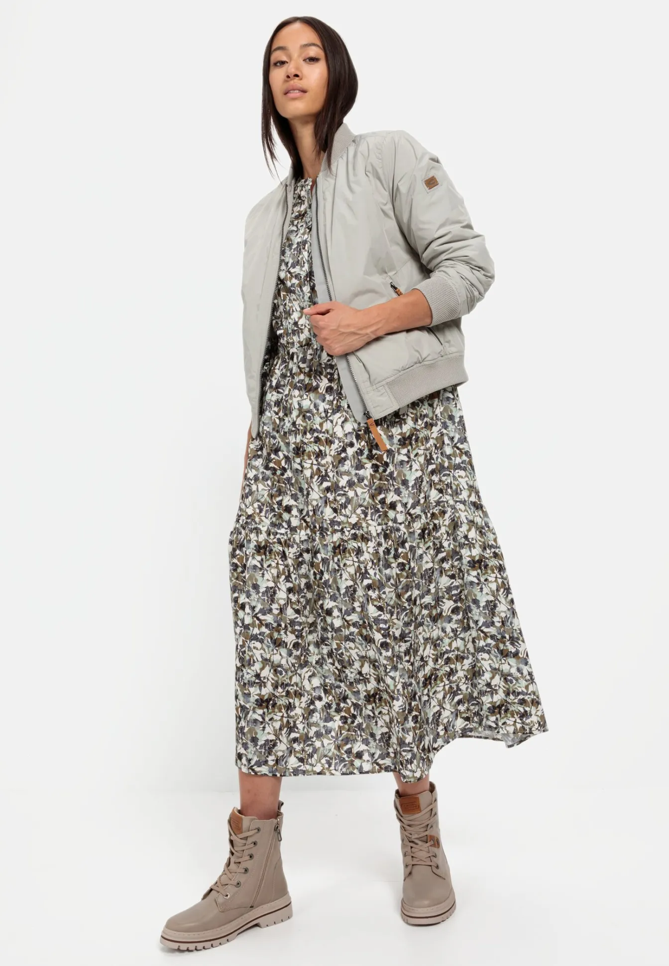 Damen Camel Active Kleider^Schlupfkleid mit langen Ärmeln