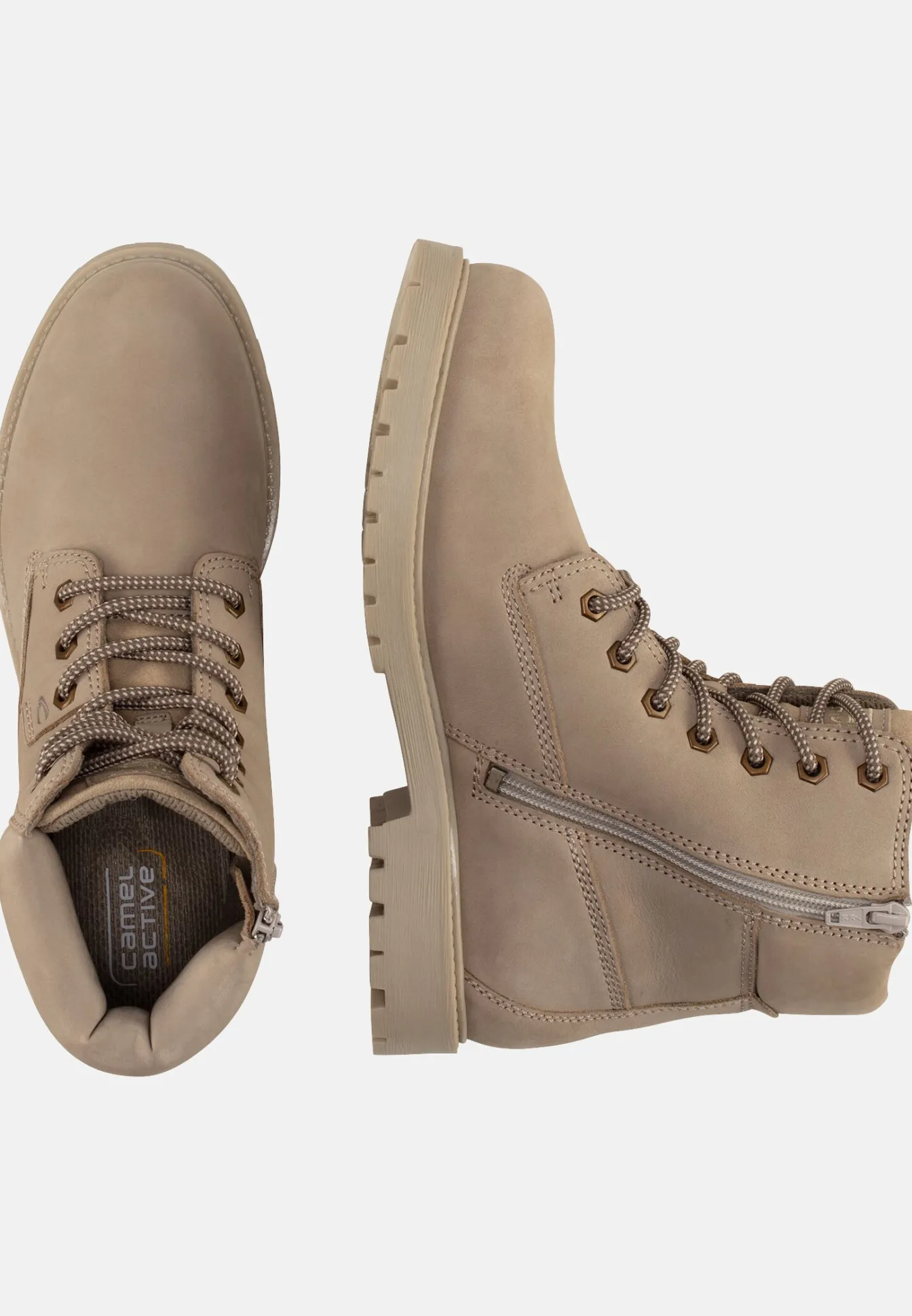 Damen Camel Active Stiefel & Boots^Schnürboot aus echtem Leder