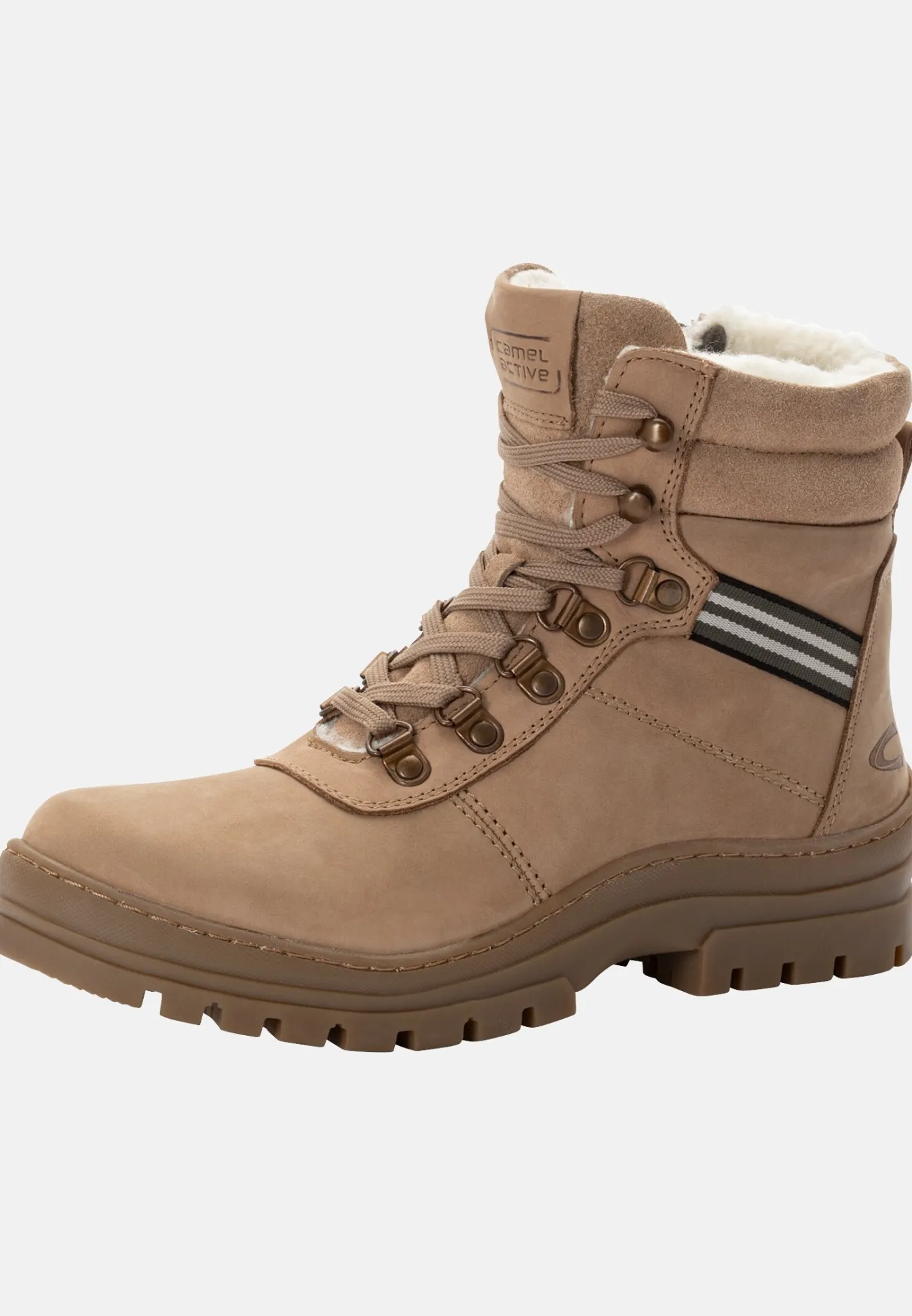 Damen Camel Active Stiefel & Boots^Schnürboot aus echtem Nubukleder