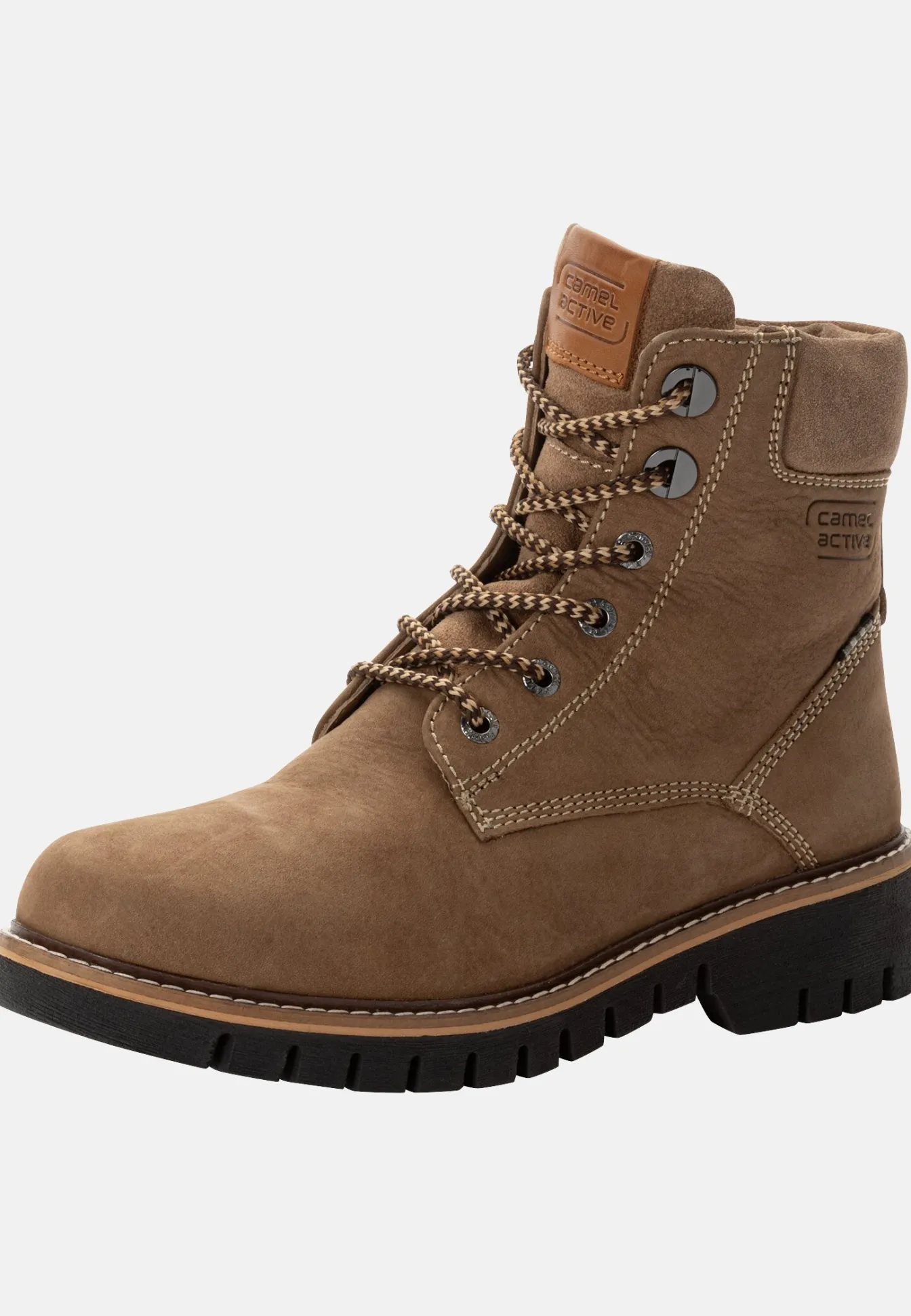 Damen Camel Active Stiefel & Boots^Schnürboot aus Nubuk Rindsleder