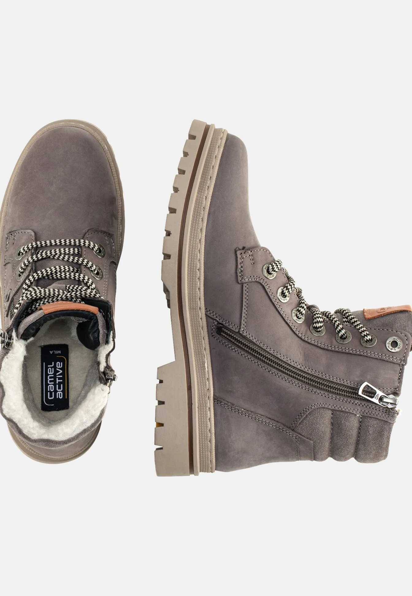 Damen Camel Active Stiefel & Boots^Schnürboot mit warmem Wollfutter