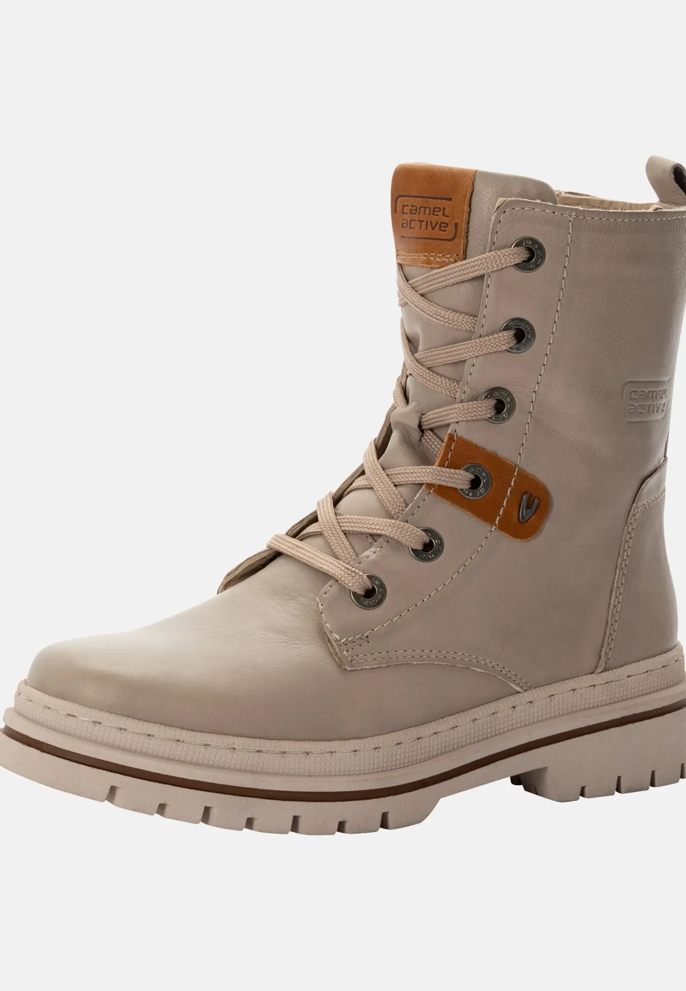 Damen Camel Active Stiefel & Boots^Schnürstiefel aus Nubukleder vom Rind