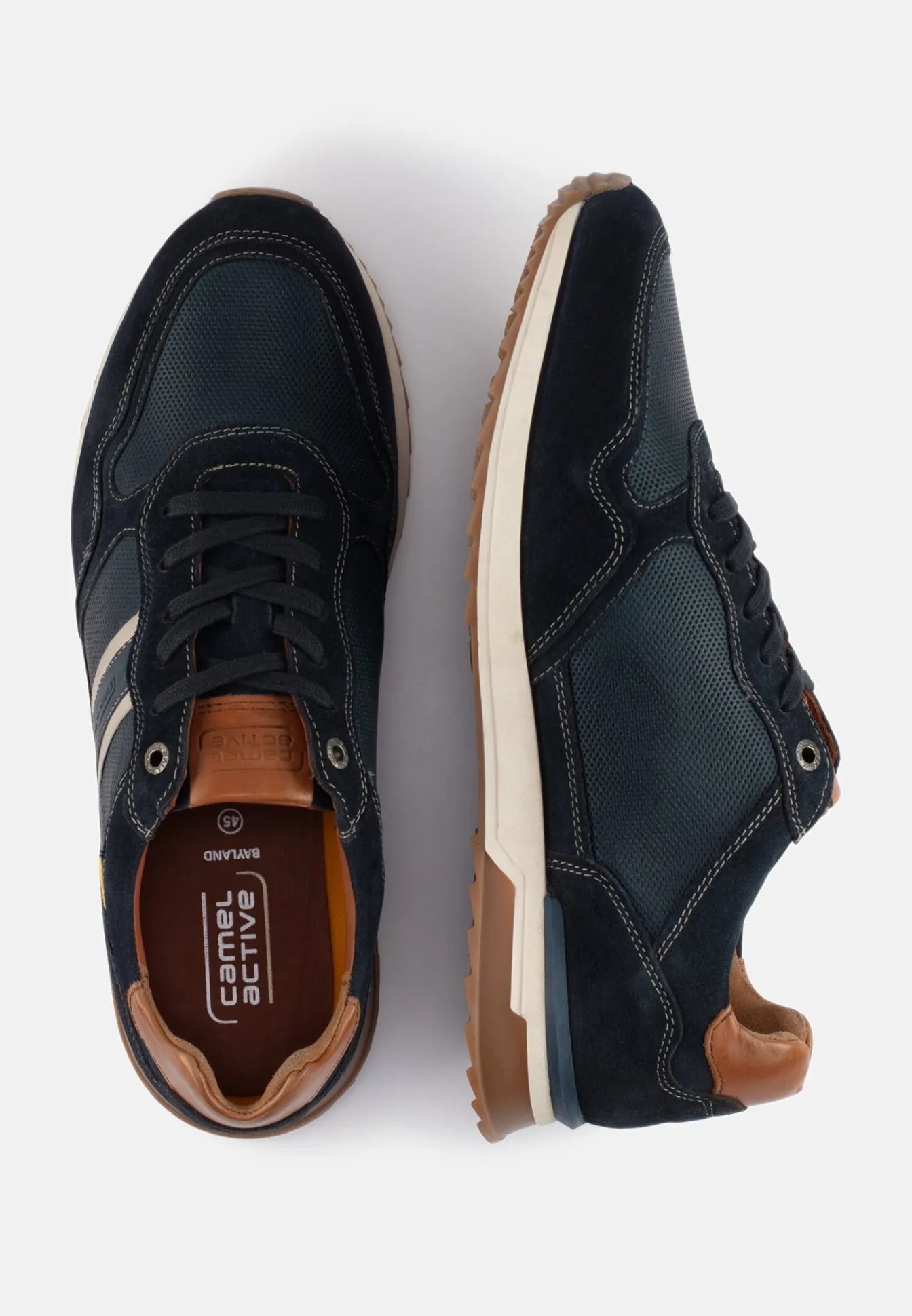 Herren Camel Active Sneaker^Sneaker aus Leder mit Textildetails