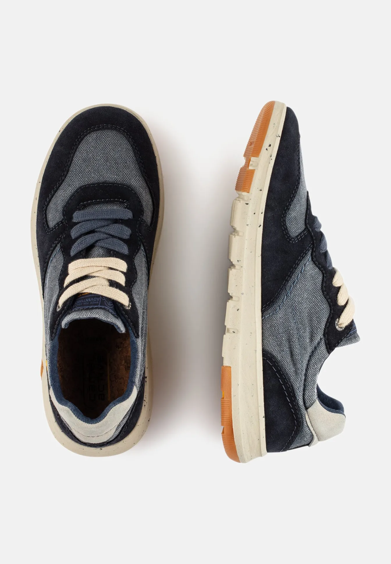 Herren Camel Active Sneaker^Sneaker aus Used Canvas und Spaltleder