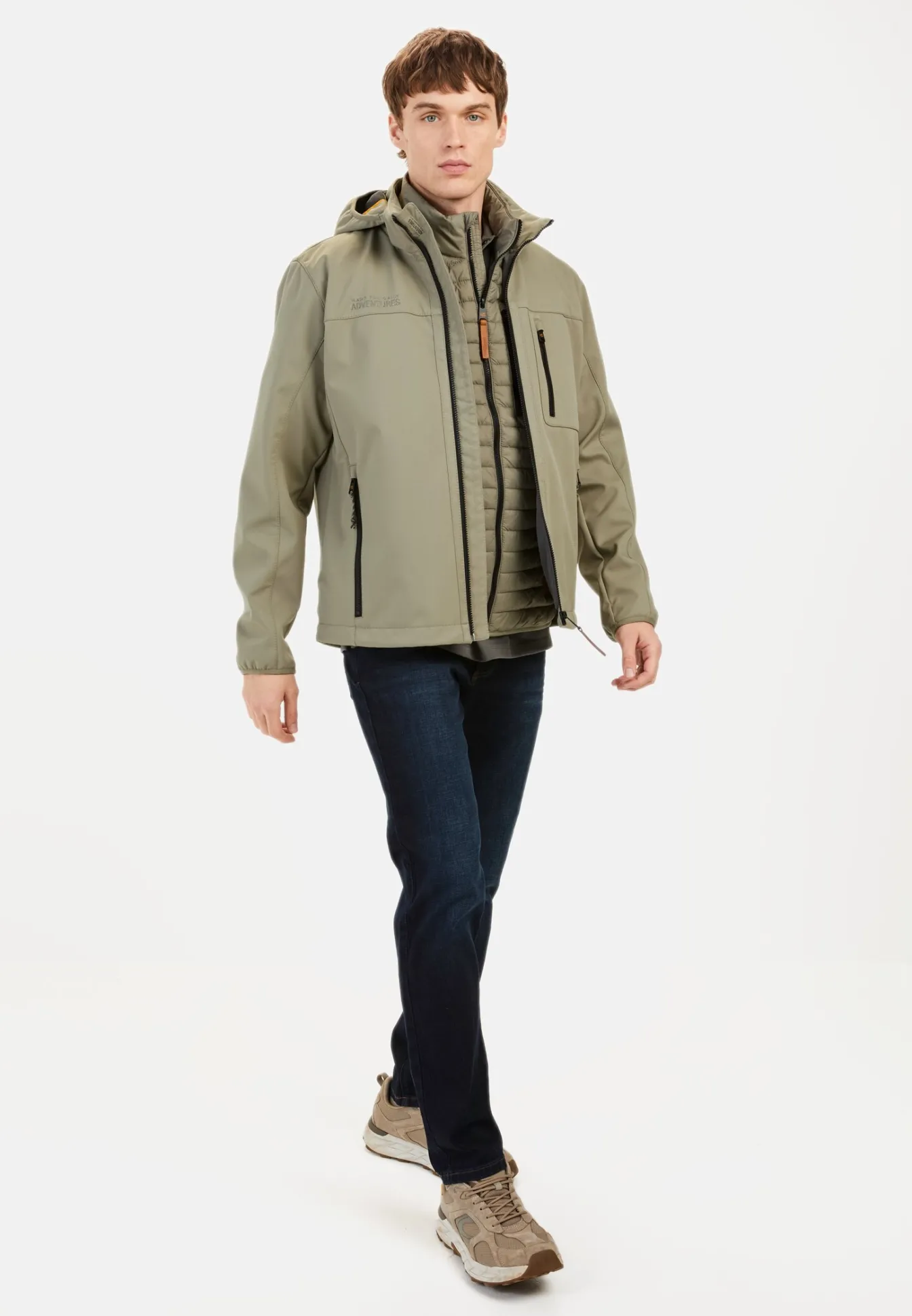 Herren Camel Active Jacken & Westen^Softshelljacke mit abnehmbarer Kapuze und reflektierenden Details