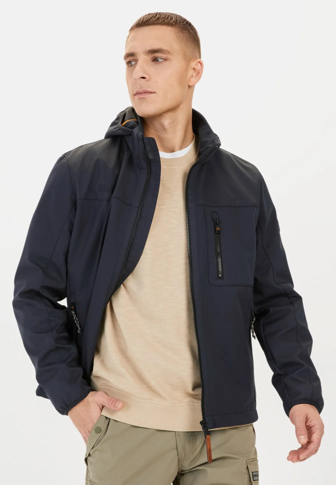 Herren Camel Active Jacken & Westen^Softshelljacke mit abnehmbarer Kapuze und reflektierenden Details