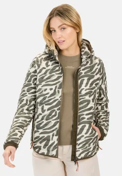 Damen Camel Active Jacken & Westen^Steppblouson mit Animal-Print