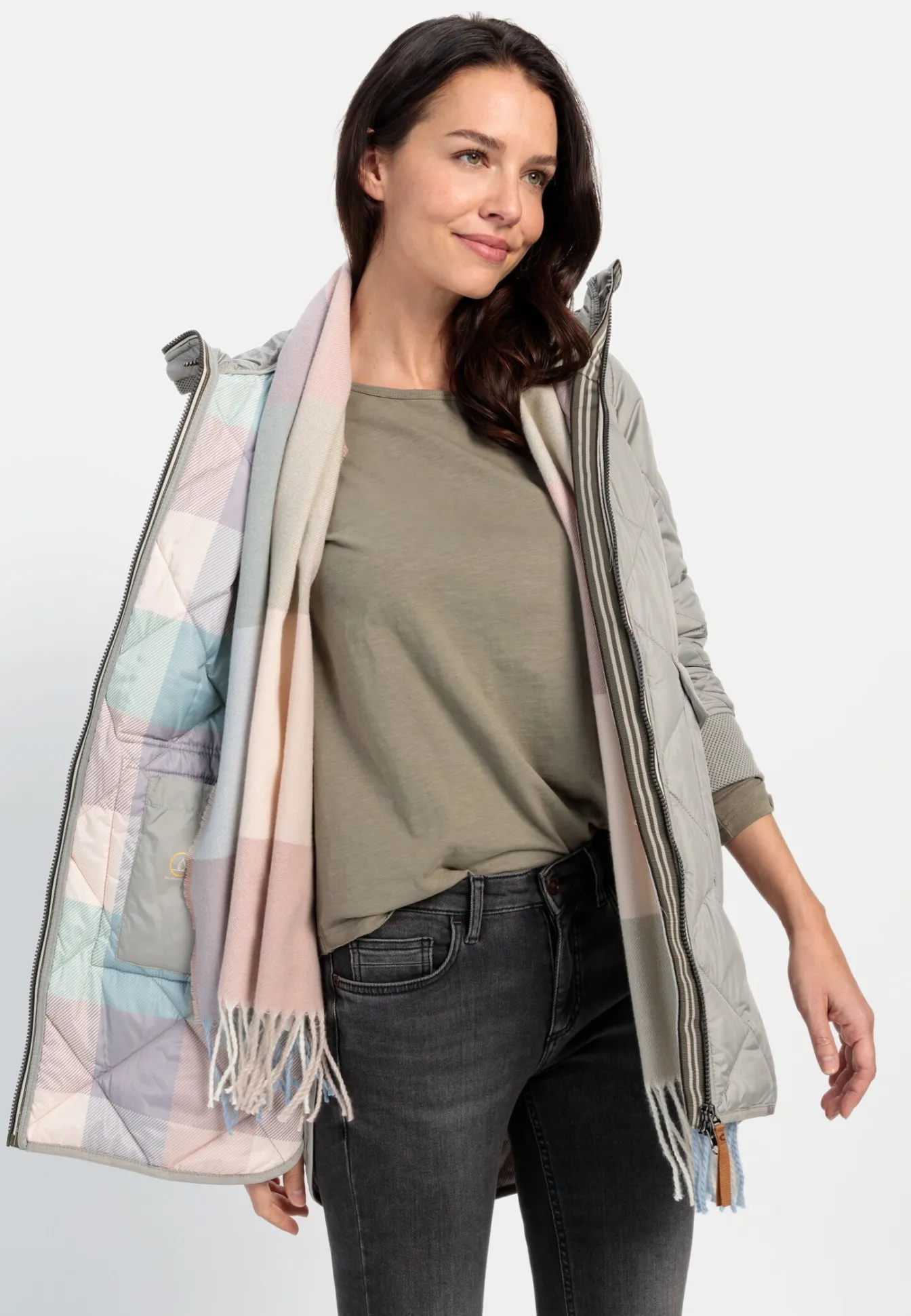 Damen Camel Active Jacken & Westen^Steppmantel aus recyceltem Polyester