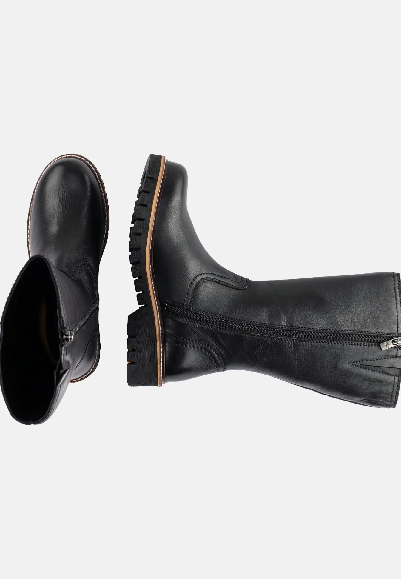 Damen Camel Active Stiefel & Boots^Stiefel aus Leder mit Reißverschluss