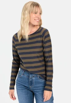 Damen Camel Active T-Shirts & Polos^Streifenshirt aus reiner Baumwolle