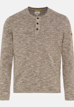 Herren Camel Active T-Shirts & Polos|Pullover & Cardigan^Strick Henleyshirt aus reiner Baumwolle