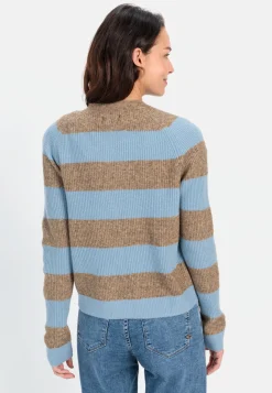 Damen Camel Active Pullover & Cardigans^Strickcardigan mit Streifenmuster