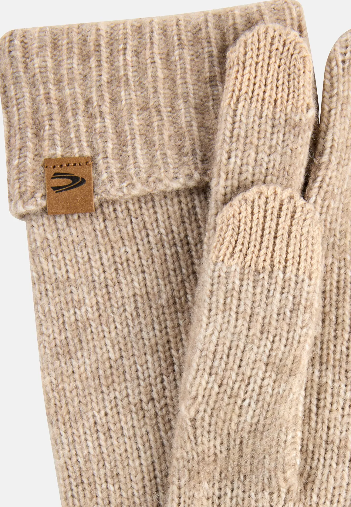 Damen Camel Active Handschuhe^Strickhandschuhe aus weichem Materialmix