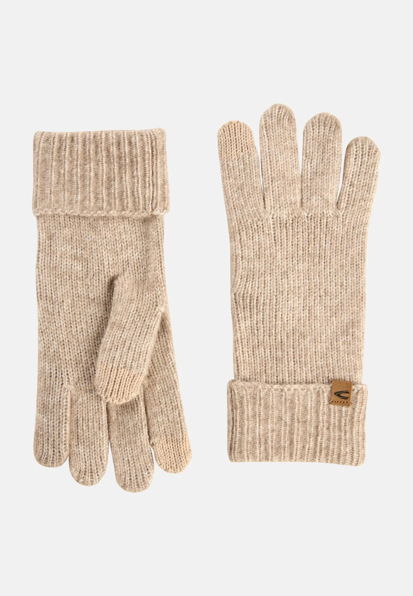 Damen Camel Active Handschuhe^Strickhandschuhe aus weichem Materialmix