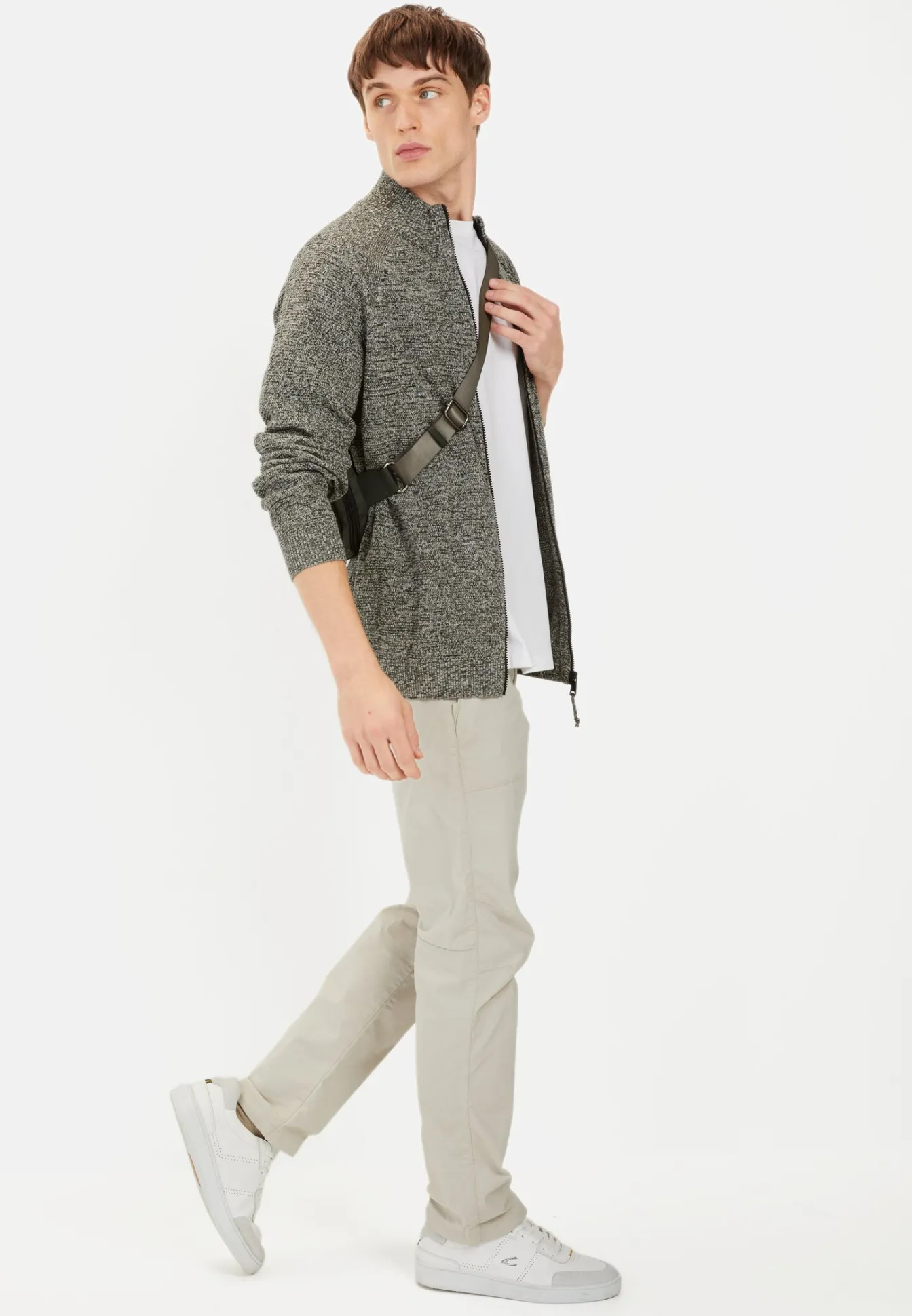 Herren Camel Active Pullover & Cardigan^Strickjacke aus Baumwolle
