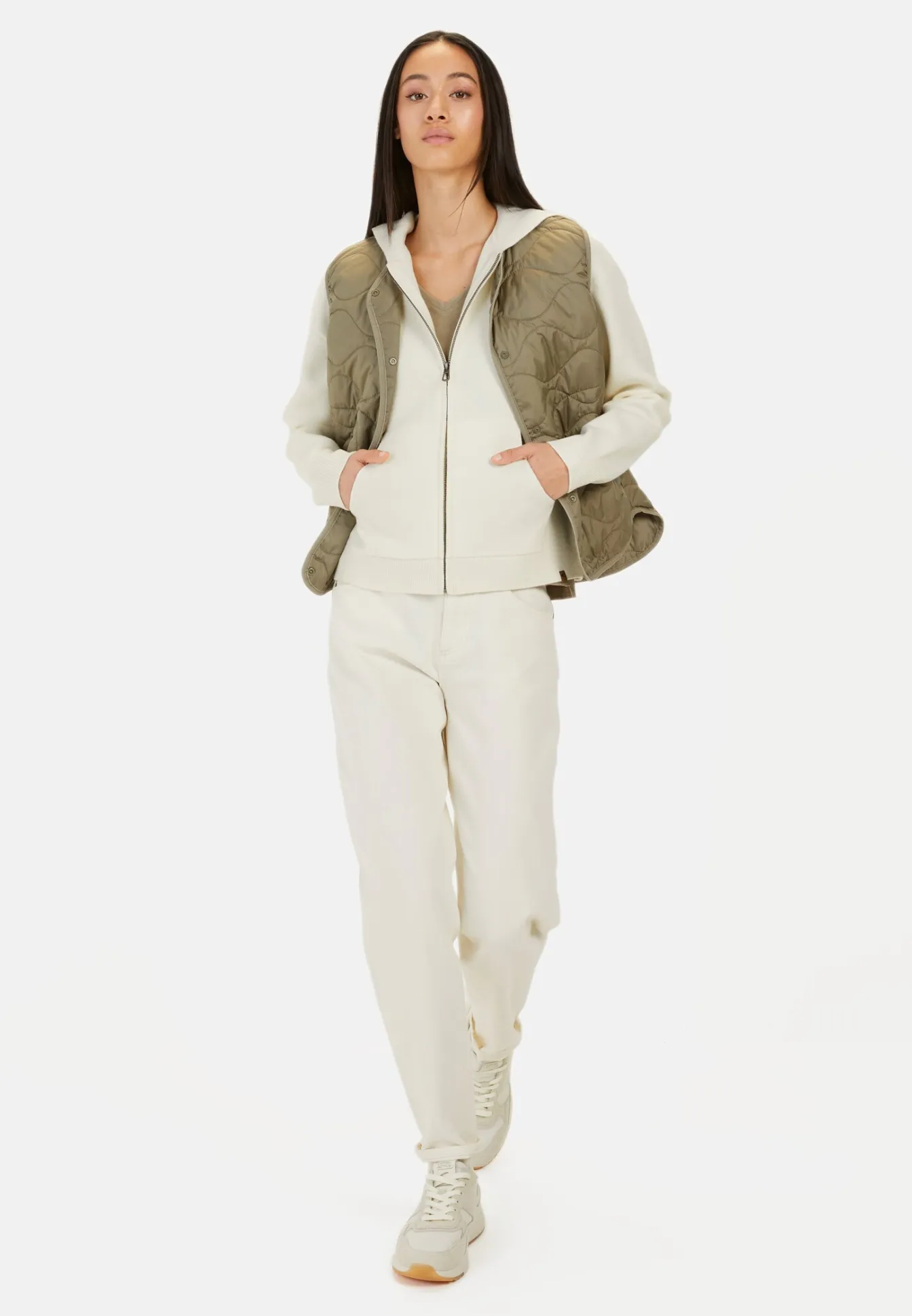 Damen Camel Active Pullover & Cardigans^Strickjacke mit Kapuze