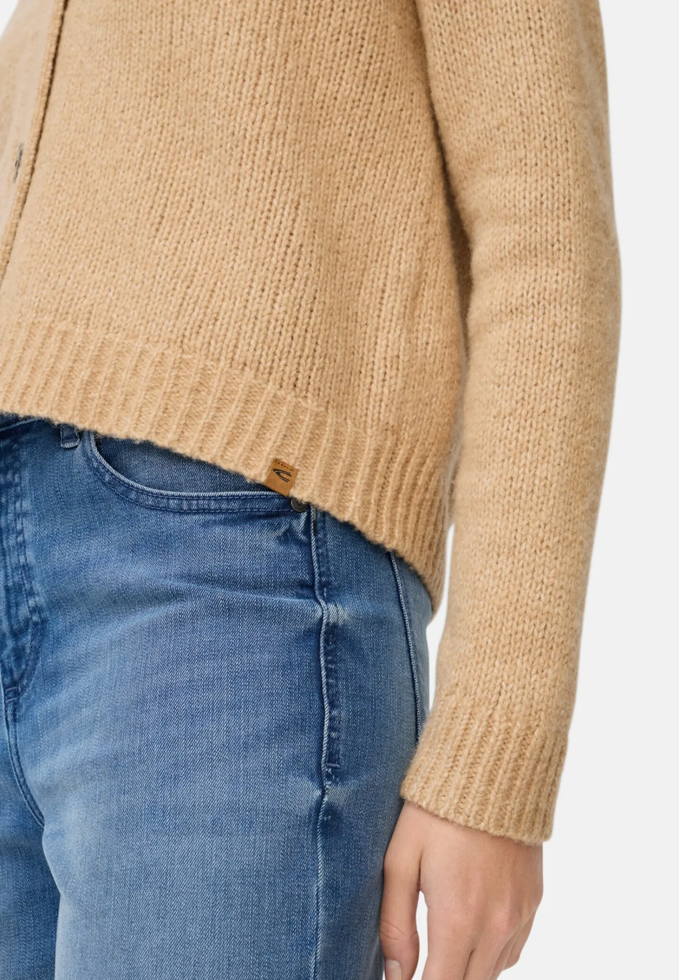 Damen Camel Active Pullover & Cardigans^Strickjacke mit Raglanärmeln und Knopfverschluss